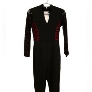 Party/Cocktail Long Sleeve Mesh Jumpsuit